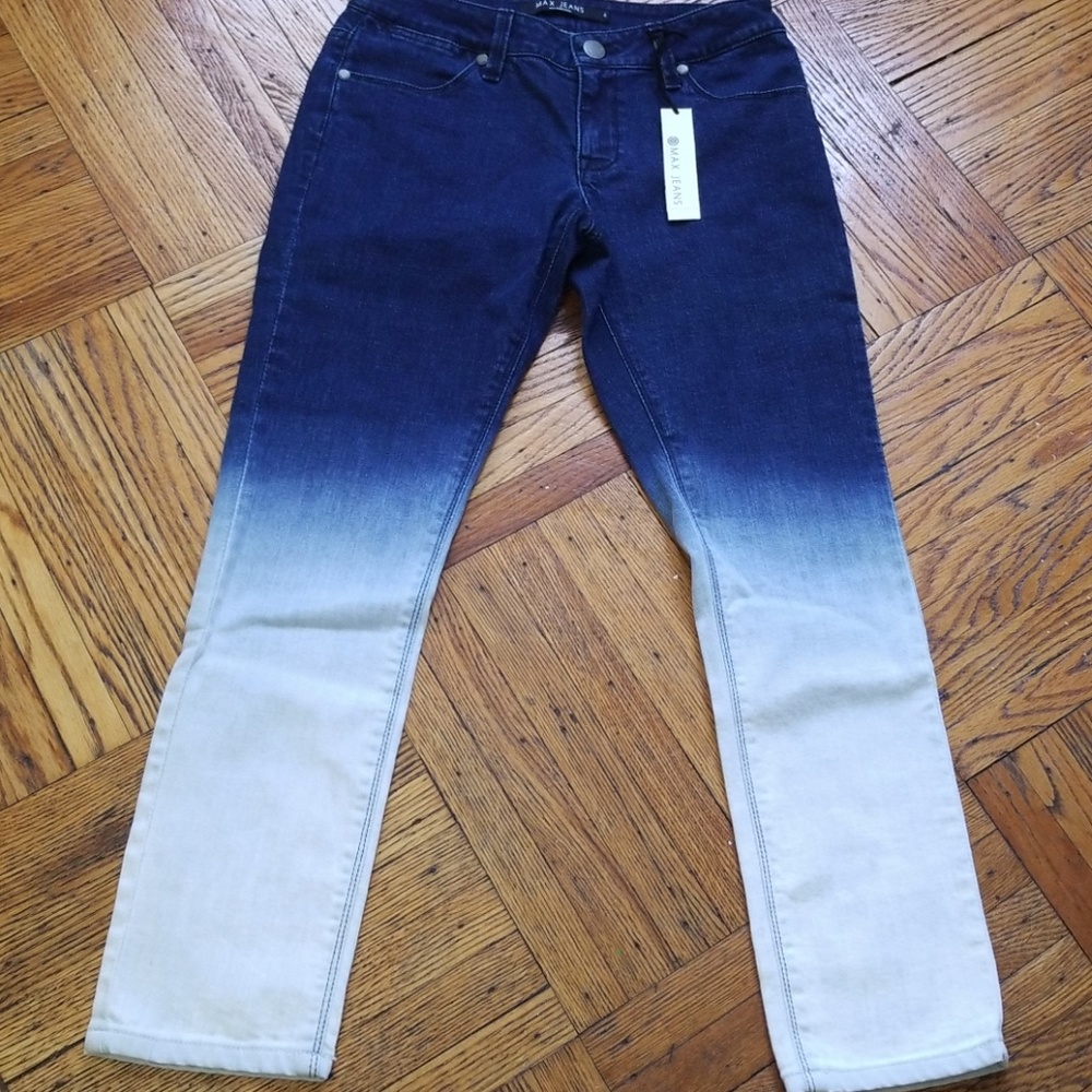 Max Ombre Low Dip Dye  Rise Ankle Length Jean's sz. 4 Nwt!!
